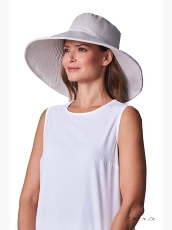 UPF 50+ Wide Brim Sun Hat - Packable Crushable Beach Hat main image 4